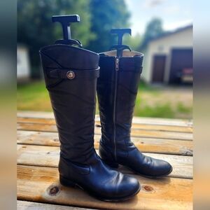 Frye Molly Button Tall Boot in Black- Size 6.